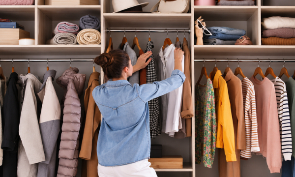organização de roupas